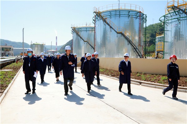 陕西金年会集团复工复产促增长项目观摩会议与会人员走进金年会保隆生态三秦在延在铜项目